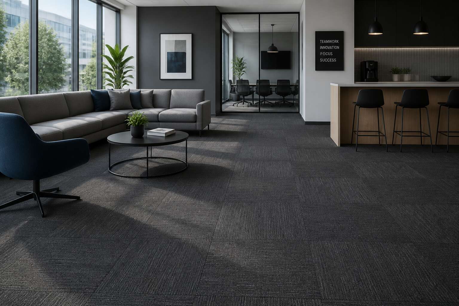 carpet tiles dark grey