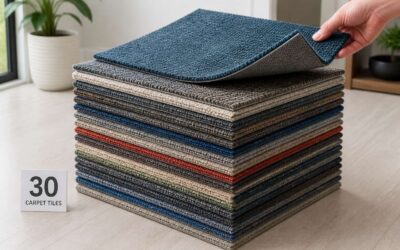 Install carpet tiles 30 pack in minutes.